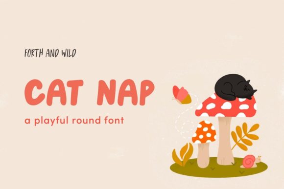 Cat Nap: A Playful Round Font for Creative Projects