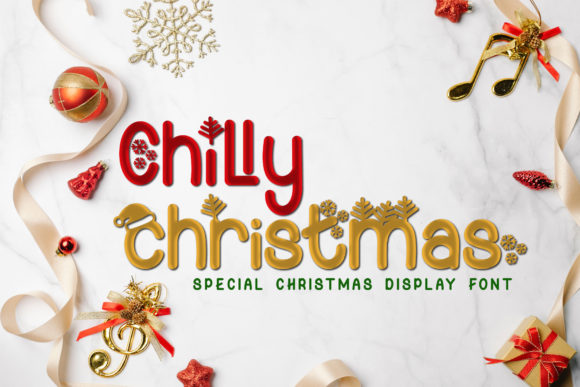 Chilly Christmas: A Festive Display Font for Creative Projects