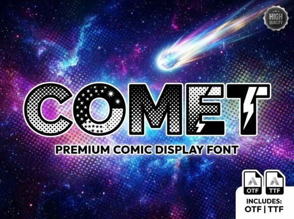 Comet: A Cosmic Display Font for Dynamic Design