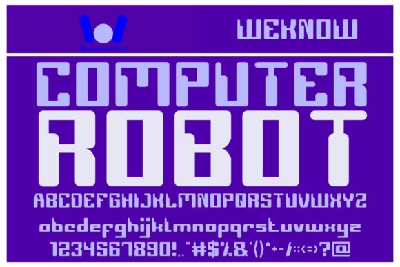 Computer Robot: A Modern Techno LCD Display Typeface