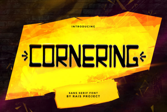 Cornering: A Modern Display Font for Creative Projects