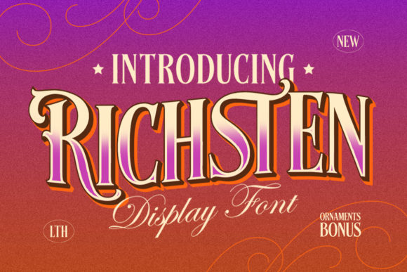 Discover Richsten: The Bold Typeface for Striking Designs