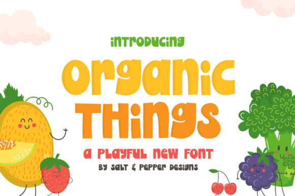 Organic Things: A Playful Display Font for Every Creative Project
