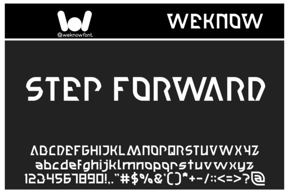 Step Forward: A Bold Techno Display Font