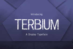 Terbium: A Modern Textured Display Font for Bold Designs